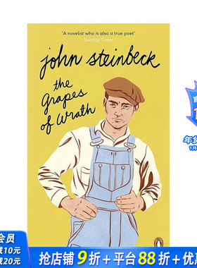 【预售】【诺贝尔文学奖约翰·斯坦贝克】愤怒的葡萄 时尚插画师Bijou Karman系列封面The Grapes of Wrath英文文学小说正版进口书