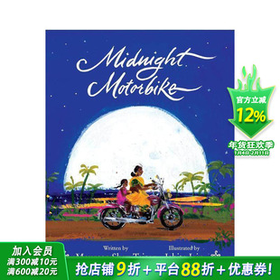 【预售】午夜摩托车 Midnight Motorbike 英文儿童插画故事绘本 进口童书
