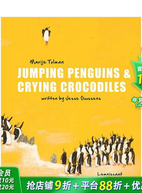 【现货】跳企鹅和哭鳄鱼 Jumping Penguins & Crying Crocodiles 精装儿童艺术绘本 Lemniscaat出版社【善优童书】