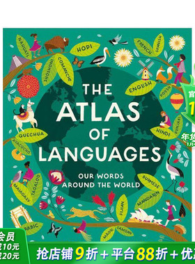 【现货】语言地图集 Atlas of Languages 世界文化 英文儿童插画科普绘本 进口童书