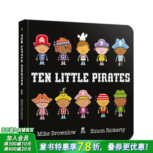 【预售】十个小海盗 【Ten Little】Ten Little Pirates 英文儿童插画故事绘本 进口童书 趣味数数启蒙 幼儿认知与语言开发