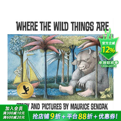 【预售】【莫里斯·桑达克】野兽国 Where The Wild Things Are 英文儿童插画故事科普绘本 进口童书