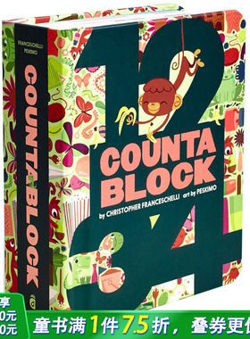 【现货】数数板绘本 宝宝英语绘本启蒙幼儿 Block Countablock Board Book 零基础0-3岁儿童早教书原版书【善优童书】
