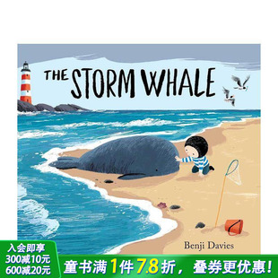 Storm 进口童书 英国获奖插画师Benji 英文儿童插画故事绘本 The Whale 鲸鱼 浴缸里 Davies 现货