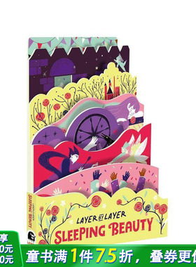 【现货】睡美人Sleeping Beauty 0-5岁儿童童话故事插图翻翻异形纸板绘本 英文原版 Cynthia Alonso 图书