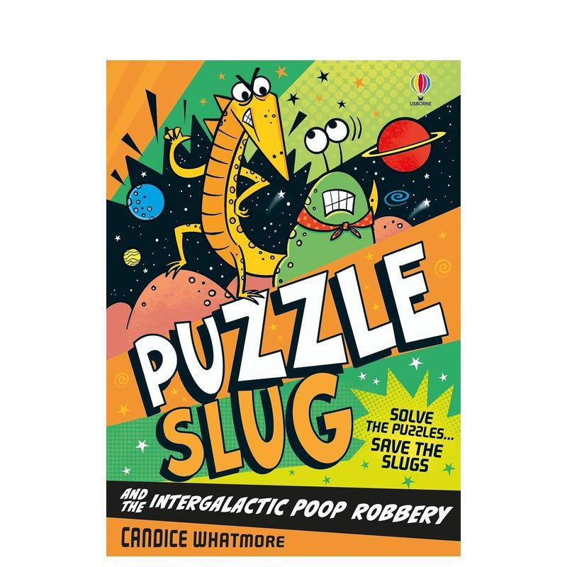 【预售】谜题鼻涕虫与星际便便劫案 Puzzle Slug and the Intergalactic Poop Robbery 英文儿童小说故事 英语拓展阅读进口书
