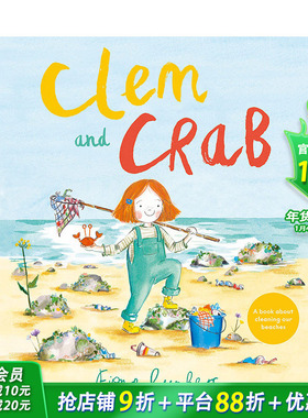【预售】英语原版 克莱姆和螃蟹Clem and Crab 英文儿童艺术绘本 Fiona Lumbers插画 3-6岁 进口图书 善优童书