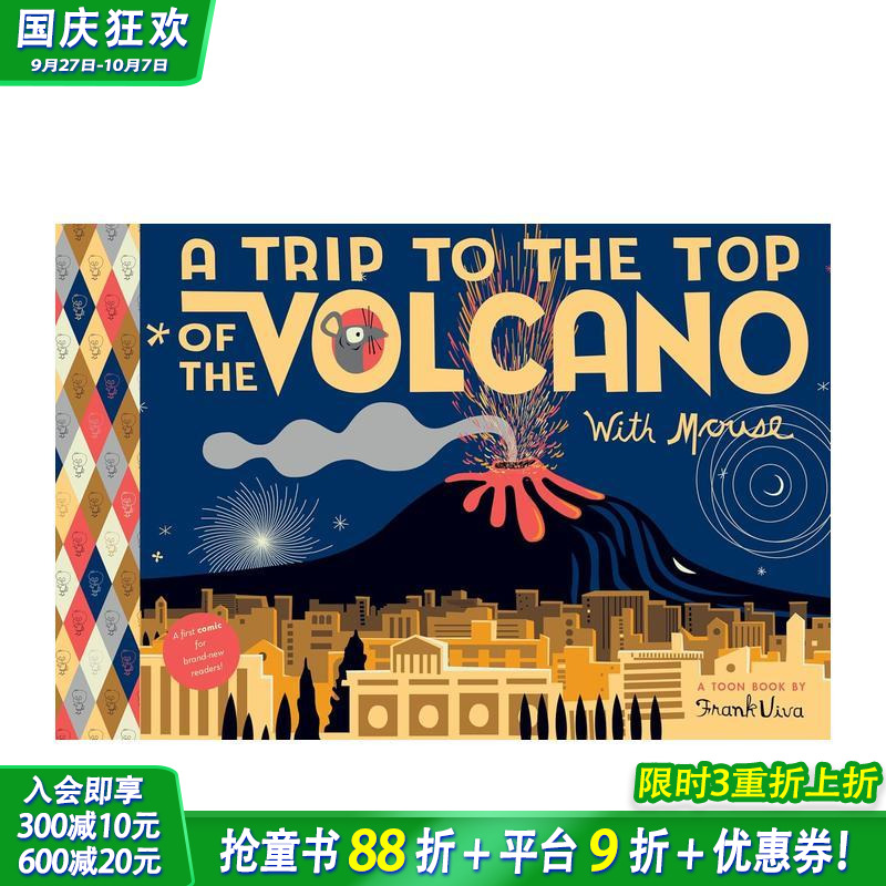 【预售】【老鼠的奇妙之旅】和小老鼠一起勇闯火山之巅 【Trips with Mouse】英文儿童漫画故事 英语拓展阅读进口童书