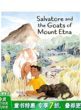 【现货】萨尔瓦多和埃特纳火山的山羊 Salvatore and the Goats of Mount Etna 英文儿童插画故事绘本 进口童书