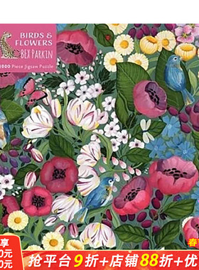 【现货】贝克斯·帕金：鸟与花 Bex Parkin: Birds & Flowers 拼图1000片成人益智减压玩具 创意礼品书籍【善优图书】