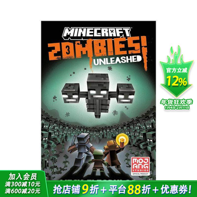 【预售】我的世界：僵尸来袭！ Minecraft: Zombies Unleashed! 英文儿童故事绘本 英语拓展阅读进口童书