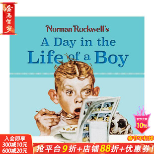 【预售】诺曼?洛克威尔：男孩的一天 Norman Rockwell’s A Day in the Life of a Boy 原版英文艺术插画原画设定集 正版进口书