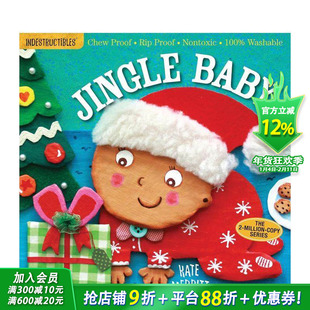 【预售】咬咬书：叮当宝宝 Indestructibles: Jingle Baby 英文儿童趣味互动绘本 英语早教进口书