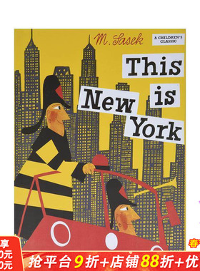 【预售】【Miroslav Sasek】这就是纽约 This is New York 英文儿童插画故事绘本 进口童书