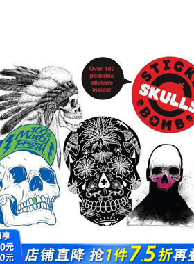 【现货】Book Review: Stickerbomb Skulls   骷颅头贴纸