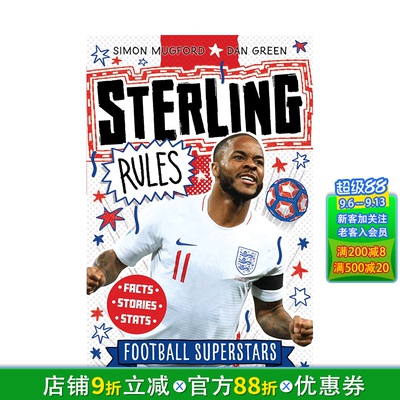 【预售】英文原版 足球明星特辑：斯特林【Football Superstars】Sterling Rules 6岁+儿童英语初级