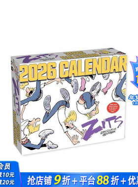 【预售】【日历】青春痘 2026年全彩漫画日历 Zits 2026 Day-To-Day Calendar 艺术创意文创周边 正版进口