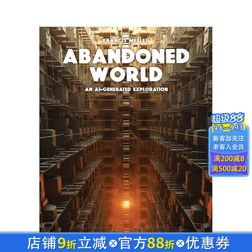 【现货】废土：世界 Abandoned World : An AI generated exploration 原版英文摄影作品集人文景观 正版进口书