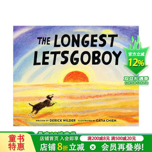 【现货】漫长的散步The Longest Letsgoboy 3-6岁儿童情感认知温馨故事绘本 心灵治愈 英文原版  Derick Wilder