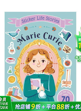 【现货】【励志贴纸故事】玛丽·居里：永不放弃 【Sticker Life Stories】Marie Curie 英文儿童趣味互动绘本 英语早教进口童书