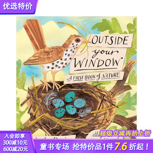 Davies 窗外 Outside 大自然 Window Nicola 插画Mark 精装 美丽 7岁儿童诗歌绘本 英文进口英语书 Hearld Your 现货