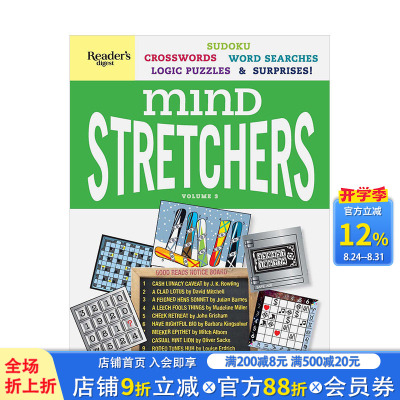 【现货】读者文摘思维担架解谜书弟3卷Reader's Digest Mind Stretchers Puzzle Book Vol.3 趣味游戏书 英文版 生活悠闲 图书