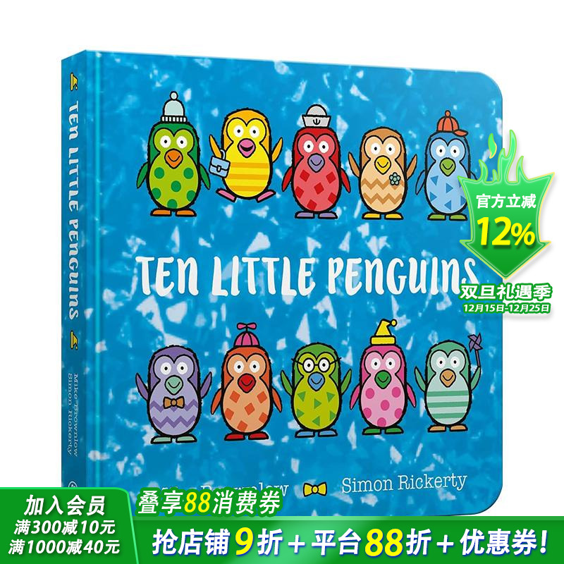 【预售】十只小企鹅 【Ten Little】Ten Little Penguins 英文儿童插画故事绘本 进口童书 趣味数数启蒙 幼儿认知与语言开发
