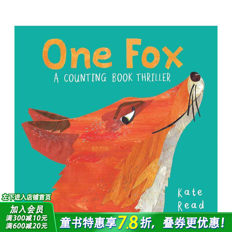 【现货】一只狐狸：数数书One Fox A Counting Book Thriller Kate Read 3-6岁儿童数字数学启蒙早教趣味绘本 英文原版