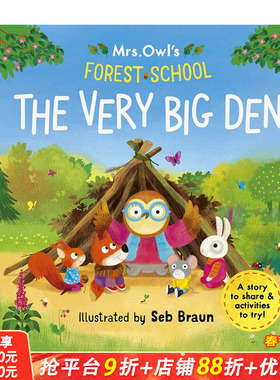 【预售】猫头鹰夫人的森林学校：超大的巢穴 Mrs Owl’s Forest School: The Very Big Den 英文儿童插画科普故事绘本 进口童书