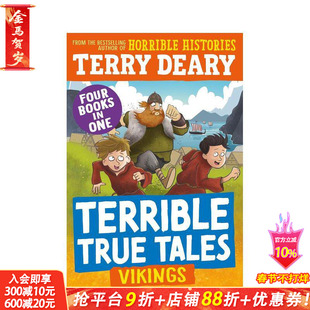 【预售】【糟糕又真实的故事】维京人 Terrible True Tales:Vikings历史科普 英文儿童桥梁章节故事书 可怕的历史作者Terry Deary