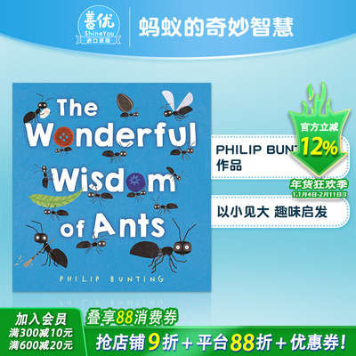 【预售】蚂蚁的奇妙智慧  凯特格林纳威奖入围作者Philip Bunting The Wonderful Wisdom of Ants 英文儿童插画故事绘本进书