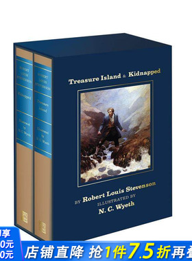【预售】金银岛与诱拐 收藏版 双卷精装套装 Treasure Island & Kidnapped 原版英文文学 正版进口书