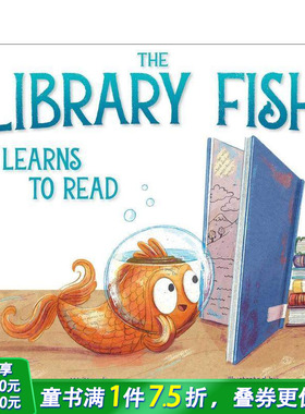 【预售】图书馆鱼学会阅读（图书馆鱼书） Library Fish Learns to Read 儿童艺术插画绘本 英文英语故事科普进口童书