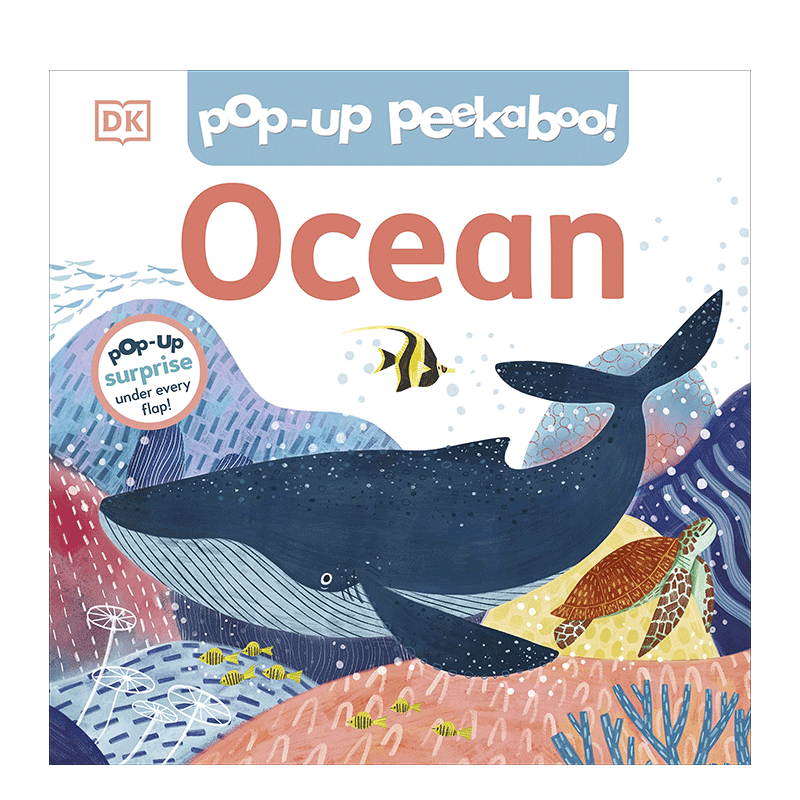 【现货】【立体书】海洋 Pop-Up Peekaboo! Ocean 趣味互动纸板翻翻书 DK出版 英文原版海洋动物启蒙绘本 3-6岁 善优童书