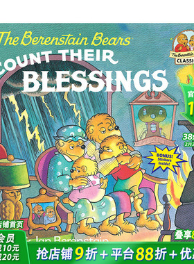 【预售】英文原版贝伦斯坦熊数着他们的祝福 The Berenstain Bears Count Their Blessings 儿童英语绘本图画书进口图书善优