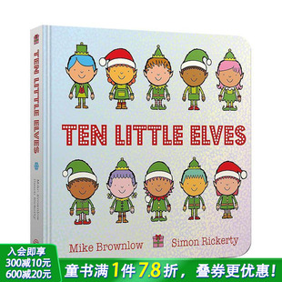 Ten Little 趣味数数启蒙 预售 幼儿认知与语言开发 进口童书 十个小精灵 英文儿童插画故事绘本 Elves