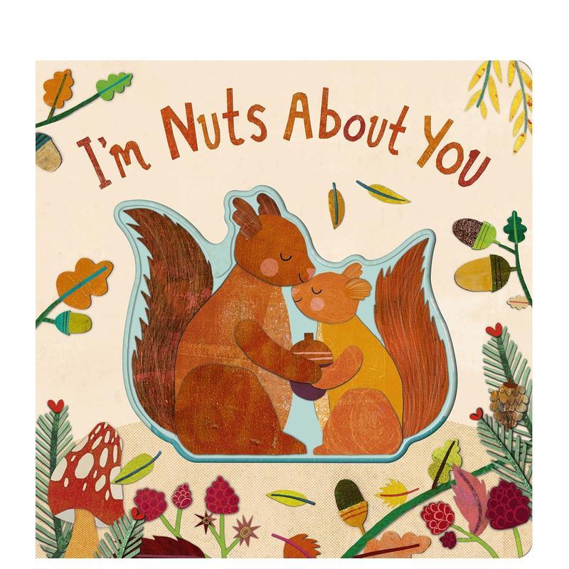 【预售】【洞洞书】我超爱你呀 I'm Nuts About You 纸板书 英文儿童插画科普绘本 进口童书 秋日森林亲子绘本