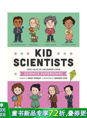 【预售】【名人童年故事】科学家们 【Kid Legends】Kid Scientists 12岁+英文小说故事 英语阅读拓展读物 进口童书