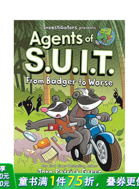 【预售】【调查员：西装特工】卷2：獾上加乱（精装） InvestiGators: Agents of S.U.I.T. 英文儿童漫画故事 英语拓展阅读进口书
