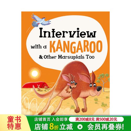【现货】英文原版 动物采访:袋鼠与其它有袋动物Interview with a Kangaroo: and Other Marsupials Too儿童插画绘本精装进口图书