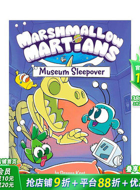 【预售】棉花糖火星人：博物馆过夜(图画小说)Marshmallow Martians: Museum Sleepover 英文儿童漫画故事 英语阅读拓展进口童书