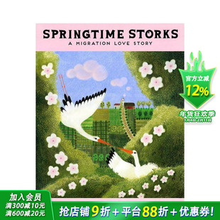 【现货】春天的鹳鸟：迁徙的故事 Springtime Storks : A Migration Love Story 鸟类爱好者 英文儿童插画故事绘本 进口童书