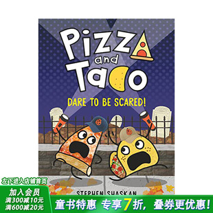 【预售】英文原版 披萨和玉米饼 6 勇于面对惊吓 Pizza And Taco: Dare to Be Scared! 儿童故事绘本漫画 英语阅读拓展 精装进口书