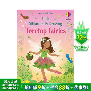 【预售】小小贴纸书：多莉装扮树梢仙子 Little Sticker Dolly Dressing Tree Fairies 英文儿童趣味互动绘本 英语早教进口书