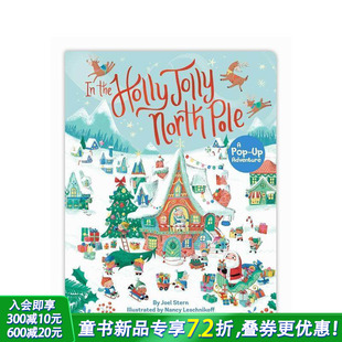 the 预售 Holly 圣诞故事In 在快乐 Adventure Pop Jolly 英文儿童立体趣味书 Pole 北极 立体书 圣诞礼物 North