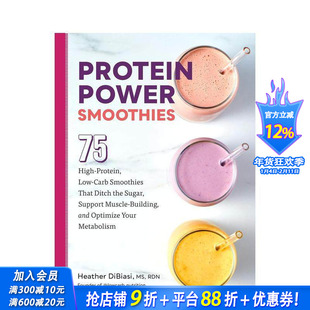 【预售】高蛋白能量奶昔：75种高蛋白低碳奶昔配方 Protein Power Smoothies 英文餐饮 正版进口书