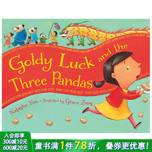 the 现货 Luck Three 进口图书 金发姑娘和三只熊猫 儿童英语绘本图画书 英文原版 善优童书 Goldy Pandas and