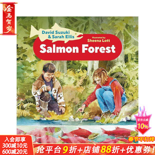【预售】三文鱼森林 Salmon Forest 英文儿童插画科普绘本 进口童书