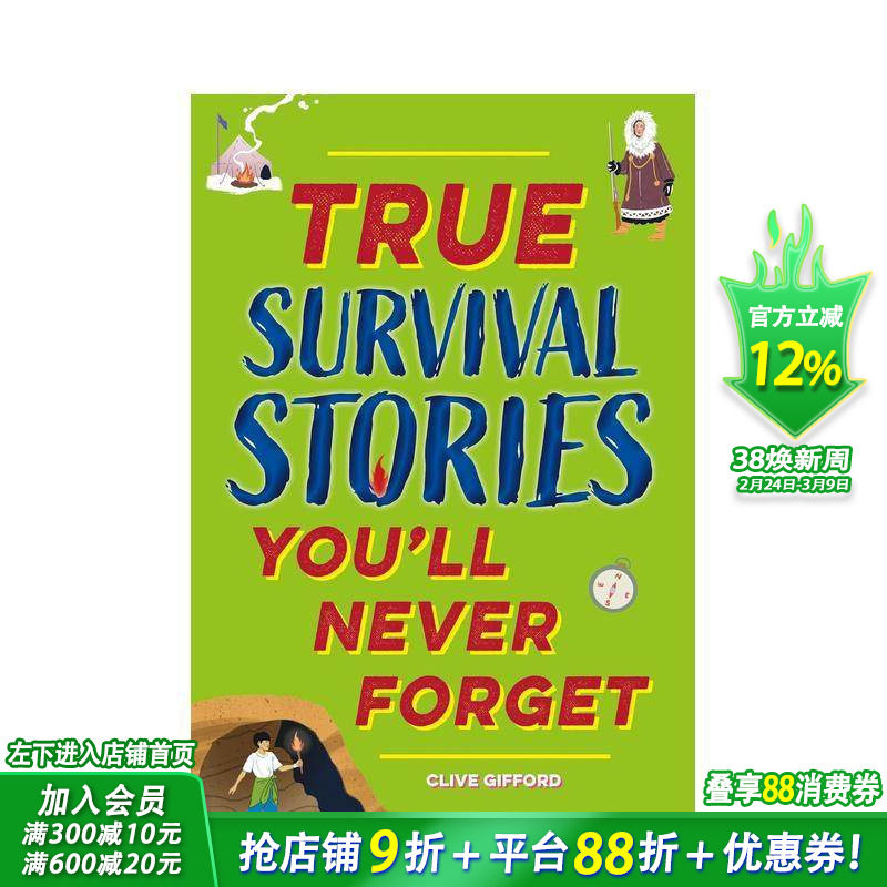 【预售】难以忘怀的真实故事：绝境求生篇 True Stories You'll Never Forget英文儿童桥梁章节故事书 附词汇表延伸阅读等
