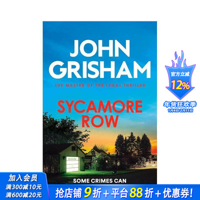 【现货】【法庭派推理大师John Grisham】悬铃木审判 Sycamore Row 原版英文文学小说 流行小说 法律推理惊悚 正版进口书